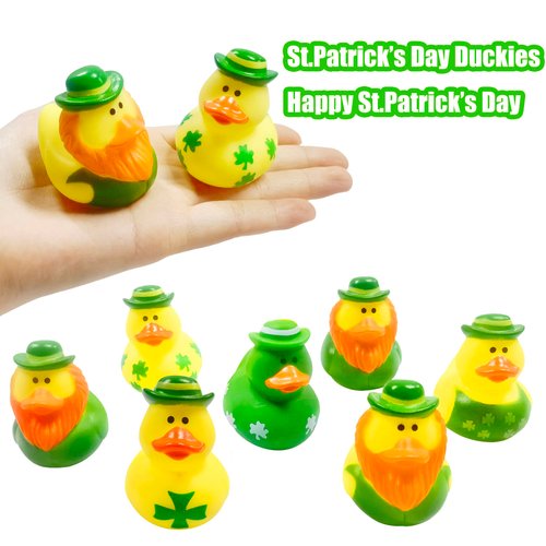 27 PCS St. Patrick's Day Rubber Ducks,Baby Showers Accessories,Mini 2.16" Duckies Bath Toys for Kids St. Patrick's Day Party Favors,Gift Exchange (St. Patrick's)