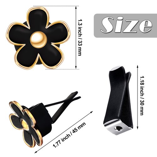 8 Pieces Daisy Car Decoration Flower Air Vent Clips Air Freshener Clips Air Conditioning Outlet Clip Car Vent Accessories Colorful Car Interior Decoration Charm for Girls Women