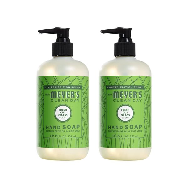 Mrs. Meyer's Fresh Cut Grass Liquid Hand Soap, 12.5 FL OZ (Pack of 2)