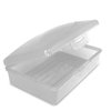 American Comb Travel Soap Box with lid - Clear White - Perfect for Traveling, Gym, or Storage. Made in The USA.