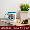 Cool Game Time Design Ceramic Mug, 11oz Coffee Cup for Gamers, Colorful Gaming Controller and Fun Doodle Theme, Unique Gift for Video Game Lovers, Reusable Eco-Friendly Mug for Hot Beverages, Tea-Milk