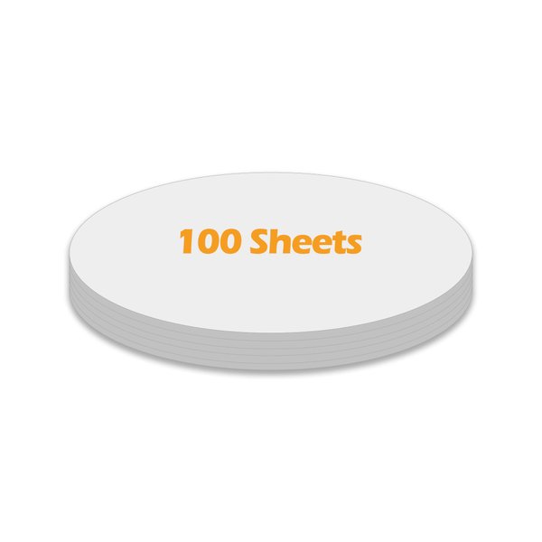 Ezyaid Lightweight Construction Paper Circles White Color 6 Inches, Origami Craft Paper 100 Sheets for Kids Arts and Crafts, School Crafting Supplies for Kids