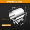 Tnuocke 2.5" Butt Joint Band Exhaust Seal Clamp Sleeve,63mm Stainless Steel Exhaust Sleeve Band for Exhaust Pipe, Muffler,Manifolds,Coupler H-031-63
