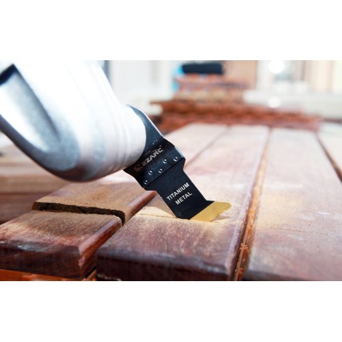 EZARC Titanium Oscillating Saw Blades, Oscillating Multitool Blades for Metal, Wood Nails, Screws Cutting, Plastic, 3 Pack