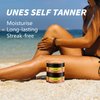 Unes Self Tanning Lotion Cream - Intensive Self Tanner for Natural Looking Glow - Streak-Free Tanning Gel - 6.76oz
