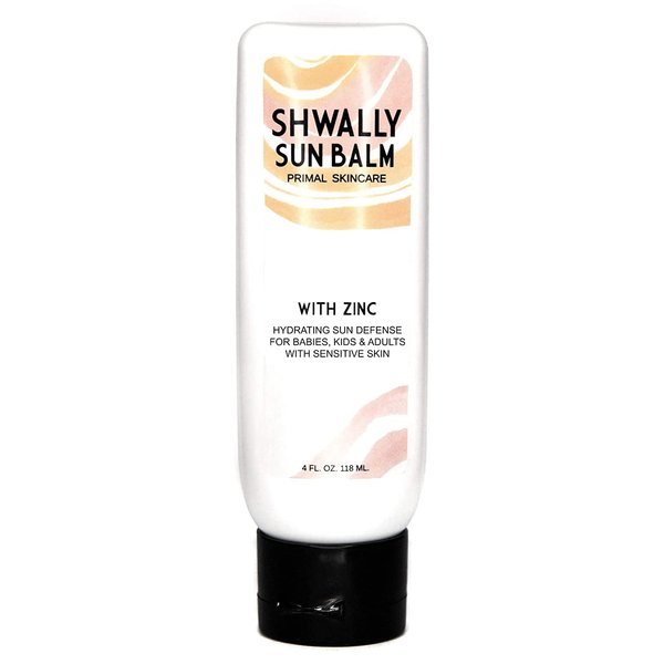 Shwally Zinc & Avocado Mineral SunBalm 30SPF, The Only Real Primal Sun Lotion, 100% Grass Fed Tallow, Avocado Oil and Non-Nano Zinc Oxide, Pregnancy and Nursing safe (4 Oz - Not Tinted)