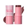 Cream Blush Stick, Natural Glow Finish Looking, Hydrating Lightweight Shiny Blush Cream, Long Wearing Blendable Blush for Cheeks & Lips (#5 Berry, 1 PC)