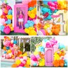 BBeipulas 88Pcs Tropical Balloon Arch Kit 12inch Hot Pink Orange Yellow Green Teal Latex Confetti Balloons for Luau Tropical Hawaii Flamingo Coachella Party Theme