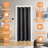 ChrisDowa Blackout Curtains for Doorways and Closets, Thermal Insulated Temporary Room Dividers (1 Panel, Dark Grey, 34 x 80 Inch)