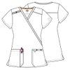 Dickies EDS Essentials, Mock Wrap Top Scrubs for Women with Four-Way Stretch and Moisture Wicking DK625, M, Ciel