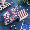 Whaline 36 Pack Patriotic Treat Bags with Tag Stickers American Flag USA Party Favor Bags Patriotic Candy Bags Red Blue Kraft Paper Gift Bags for Independence Day Party Supplies Gift Wrap