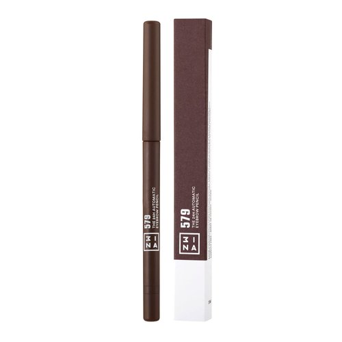 3INA The 24H Automatic Eyebrow Pencil 579 - Defines And Fills Your Eyebrows - Offers A 24H Waterproof Formula - Features An Integrated Sharpener And Automatic Format - Creamy - Dark Brown - 0.011 Oz