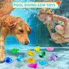 NHBTYKL 28 Pcs Colorful Diving Gem Pool Toys Set with Treasure Pirate Box Summer Swimming Gem Pirate Diving Toys Underwater Toy for Pool Use Treasures Gift Sets (Multicolor 30-40mm)