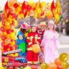 Fire Balloon Garland Arch Kit, firetruck birthday decorations, Fire truck birthday decorations,Firefighter Truck Balloon Supplies for Firefighter Birthday Boy’s Birthday Fire Engine Rescue Party