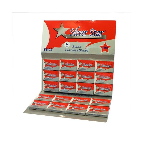 Silver Star Stainless Steel Double Edge Razor Blades 100 Blades by Silver Star