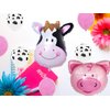 InBy 18pcs Farm Animal Balloons for 3rd Birthday Party Decorations Pig Cow Head Third Farm Animal Theme Balloon Garland Arch 40" Number 3 Foil Balloon 12" Latex Balloon Baby Girl Shower Party Supplies