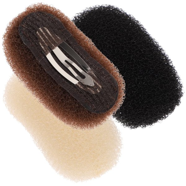 Minkissy Hair Volume Hair Bumps For Volume Insert 3 Pack Bump It Up Volume Hair Clips For Women Bump It Hair Accessory Hair Padding For Updos Do Beehive Hair Base Charming Hair Style Tool