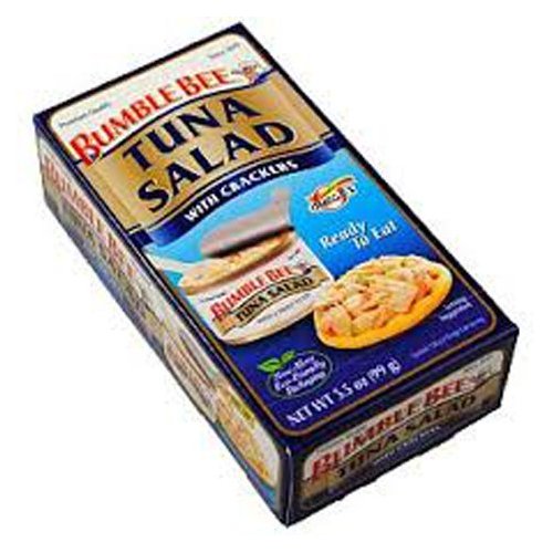 Bumble Bee Tuna Salad with Crackers, Ready to Eat, 3.5 Oz, Pack of 6.
