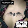 INKARTLINK Semi Permanent Tattoos, Temporary Tattoos, Adult Art Designs, Party Favors, Waterproof, Realistic, No Adhesive, Non-Reflective, Lasts 1-2 Weeks, Medium (Bat 2)