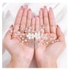 Yokawe Bridal Wedding Hair Comb Silver Crystal Bride Side Combs Pearl Hair Accessories for Women and Girls