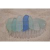 Sea Foam and Cornflower Blue Sea Glass Hair Comb