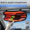 Car Sun Visor Organizer, Sunglass Holder and Storage Pocket, Card Cash Pouch with Multi-Pocket Net Zipper, Case Bag for License Pen Key, Auto Interior Accessories for Truck, SUV, Van (Black)