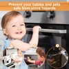 Stove Knob Covers, Door Knob Safety Cover for Kids, 5 Pcs Gas Stove Knob Locks, Oven Knob Covers for Child Pet Safety (black)