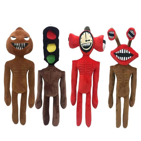 POPRORE 4 PCS Siren Head Plush Toys Cartoon Dog Cartoon Cat Cartoon Rabbit Plush Toys Halloween Christmas Horror Plush Toy for Home Party Gift Birthday Gift…