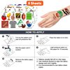 90 PCS American Football Temporary Tattoos Theme Birthday Party Decorations Supplies Favors Decor Soccer Sport Rugby Cheerleaders Tattoo Stickers Gifts for Games Kids Girls Boys School Prizes Carnival