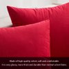 MIULEE Pack of 2 Velvet Pillow Covers Decorative Square Pillowcase Soft Solid Cushion Case for Decor Sofa Bedroom Car 18x18 Inch Red