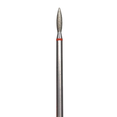 NashlyNails E-File Nail Drill bit for Manicure and Pedicure, Russian Electric File bits, Diamond, Flame (Drop) with a Rounded tip 023, Soft grit, Non Painful Efile