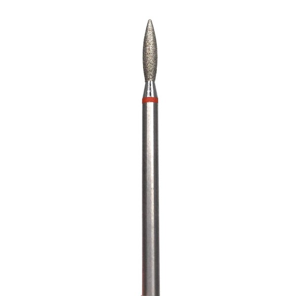 NashlyNails E-File Nail Drill bit for Manicure and Pedicure, Russian Electric File bits, Diamond, Flame (Drop) with a Rounded tip 023, Soft grit, Non Painful Efile