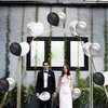 Tuoyi 100pcs Chrome Metallic Balloons,12 Inch Black White and Silver Balloons, Confetti Balloons for Wedding Engagement Black Party Decorations, Birthday Balloons