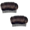 Hair Bump Up Comb Half Pill Head Coiffure Lazy Fluffy Hair Comb Hair Clips Fluffy Tie Hair Jewelry Heightening Hair Clips Volume Up Hairstyle Clip (Dark brown)