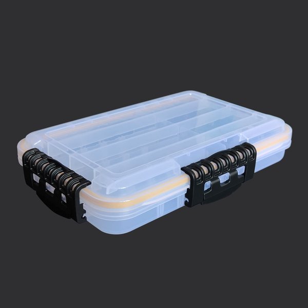 Ruisheng AT Transparent Airtight Fishing Tackle Box 3600/3700 Tackle Trays With Removable Dividers Waterproof Sunscreen Lure Box for Freshwater Saltwater Tackle Storage Tackle Box Organizer (3600×1)
