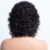 Mjiokii Bob Wigs Human Hair 180% Density Glueless Water Wave Short Bob Wig Human Hair None Lace Front Wigs With Bangs Machine Made Bob Wigs Human Hair 12 inch Black Wig