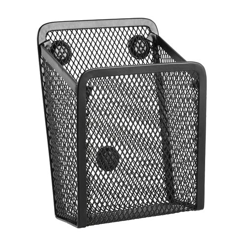 Sanpaint Magnetic Pencil Holder,Mesh Stainless Steel Pen Basket, Metal Writing Utensil Storage Organizer for Whiteboard,Blackboard,Kitchen, Locker, Home, or Office