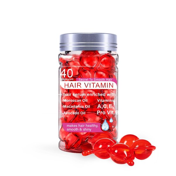 LWW Hair Vitamin Serum Capsule, Hair Treatment Serum, Enriched with Moroccan Macadamia Avocado Oils, Vitamins A C E Pro B5, No Rinse, Safe for All Hair