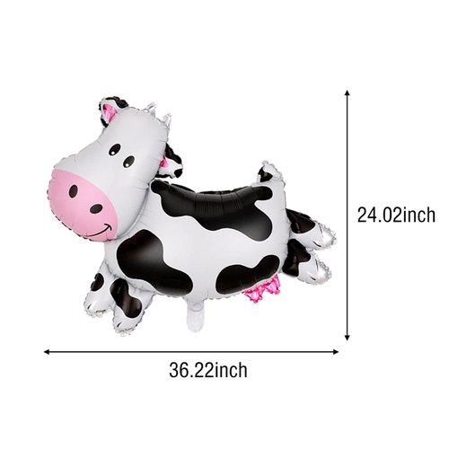 Farm Animal 3rd Birthday Party Decorations Farm Animals Foil Balloons for Kids 3rd Birthday Baby Shower Cow Farm Animals Theme Party Decorations (3rd Birthday)