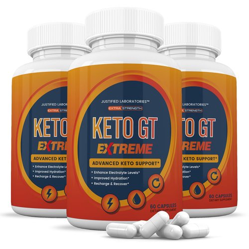 (3 Pack) Keto GT Extreme Keto Pills 1675MG New & Improved Formula Contains Apple Cider Vinegar Extra Virgin Olive Oil Powder Green Tea Leaf 180 Capsules