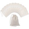 Pangda 100 Pieces Drawstring Cotton Bags Muslin Bags for Storage, Teas, Spices, Soaps, Candy, Jewellery, Wedding Party Favors and DIY Craft Home Decor (4 x 3 Inches)
