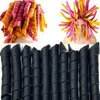 40 Pcs Heatless Spiral Hair Curlers 22inch Magic No Heat Hair Curls For Long Hair 4Pcs Styling Hooks DIY Hair Rollers Set（black）