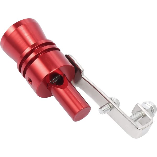 LOUDER Aluminum Alloy Universal Turbo Whistle,Turbo Sound Exhaust Muffler Pipe Whistle Car Roar Maker, Car Tail Whistle,Car Blow off valve Tip Simulator Whistler (XL_Red)