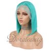 Dorabeauty Bob Lace Front Wigs Short Bob Wigs for Black Women 100% Human Hair 130% Density Pre Plucked Hairline with Baby Hair(10 Inch, Lake Blue)