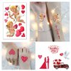 Valentines Temporary Tattoos Sticker 132 Pcs Valentines Day Decorations Tattoo Sets Cupid Heart Love Rose Bouquet Fake Tattoo Stickers for Lover Party Decorations Girls Women Favor Party Supplies (9 Sheets)