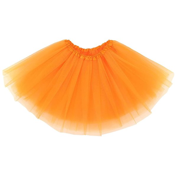 XINXIYAN Tutu Skirts for Women 5 Layers Girls Mardi Gras Outfit Halloween Costume Adult Party Favor Dance Skirts Orange