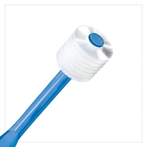 Brilliant Soft Bristle Toothbrush for Adults - Round Brush Head Micro-Fine, Rounded-Tip 360 Degree All Around Bristles, Sensitive Tooth Brush, Oral Hygiene Products, Red-Clear-Blue, 3 Count