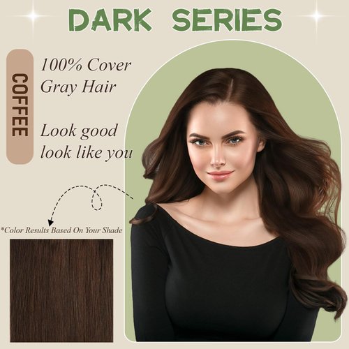 Hair Dye Shampoo 3 in 1 for Gray Hair, Instant Hair Color Shampoo for Women & Men, Semi-Permanent Brown Hair Dye, Natural Plant Shampoo Hair Dye, Champu Para Canas 500ML - Easy to Use (Coffee)