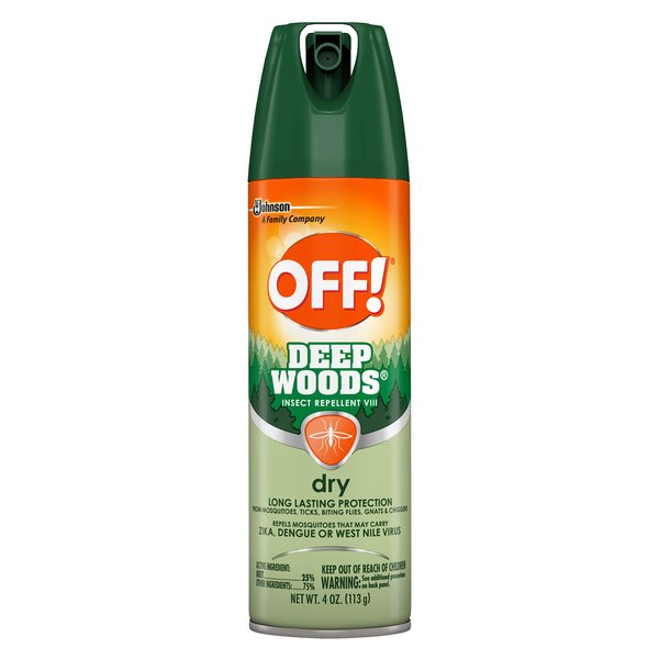 OFF! Deep Woods Insect & Mosquito Repellent VIII, DryTouch Technology, Long Lasting Protection 4 oz.