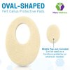 Oval Shaped Felt Callus Protective Pads - Adhesive Foot Pads That Surround Calluses from Rubbing On Shoes - 1/8" - 25 Pack